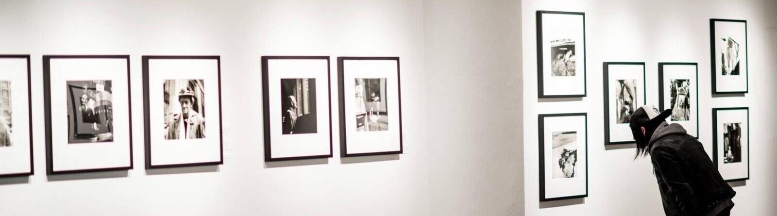 Patron Looking at Photo Gallery